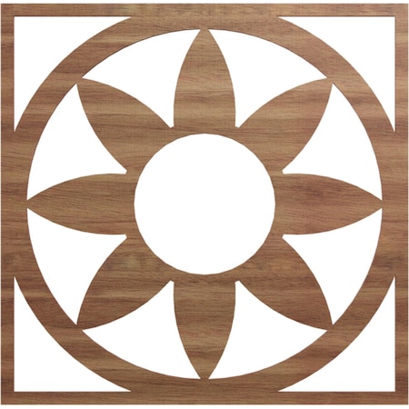 Ekena Millwork Blume Wood Fretwork Pierced Ceiling Medallion, Walnut, 26"OD x 9"ID x 3/8"T CMWP26X26X0375BLWA